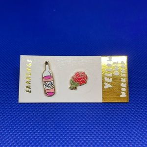 Yellow owl workshop gold-plated stud earrings